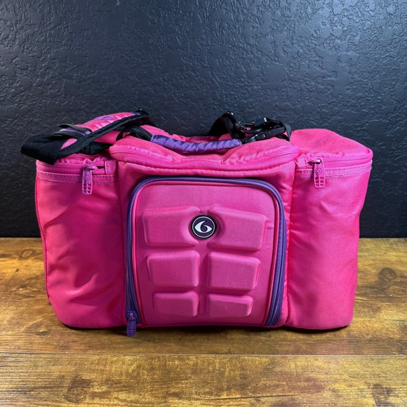 6 Pack Fitness Handbags - 6 Pack Fitness Innovator Meal Prep Bag Pink Insulated Cooler